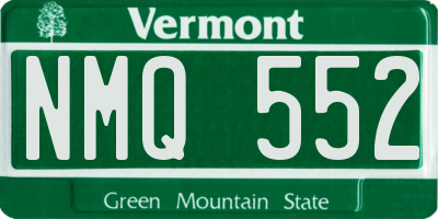 VT license plate NMQ552