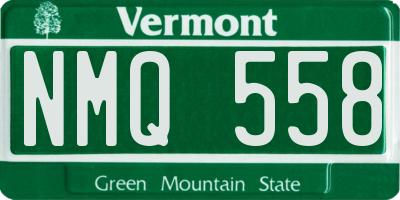VT license plate NMQ558
