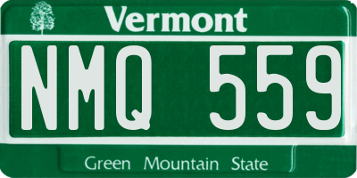 VT license plate NMQ559