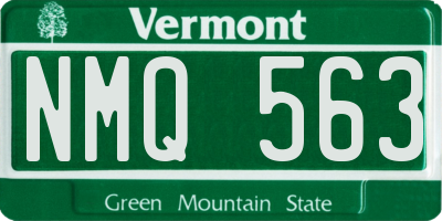 VT license plate NMQ563