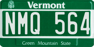 VT license plate NMQ564
