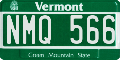 VT license plate NMQ566