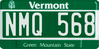 VT license plate NMQ568