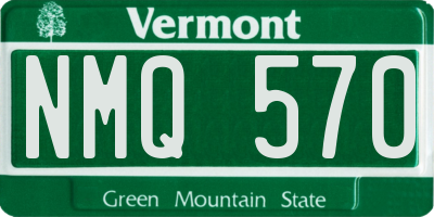 VT license plate NMQ570