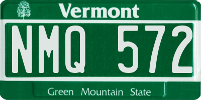 VT license plate NMQ572