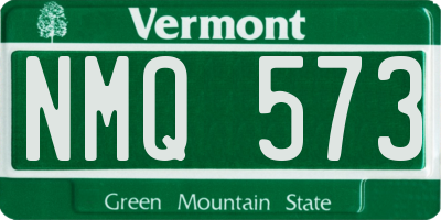 VT license plate NMQ573