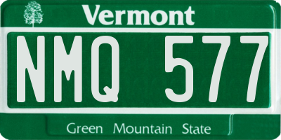 VT license plate NMQ577