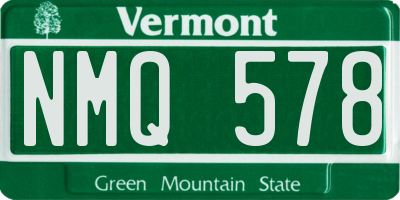 VT license plate NMQ578