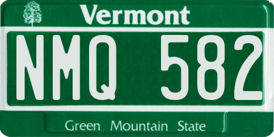 VT license plate NMQ582