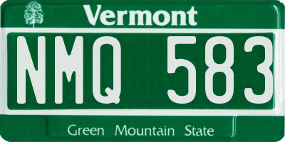 VT license plate NMQ583