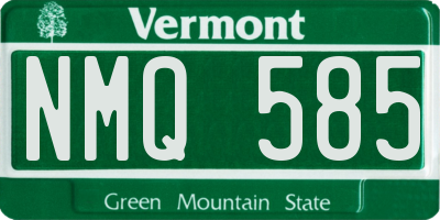 VT license plate NMQ585