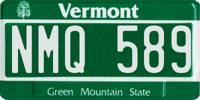 VT license plate NMQ589