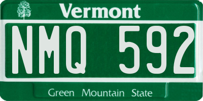 VT license plate NMQ592