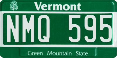 VT license plate NMQ595