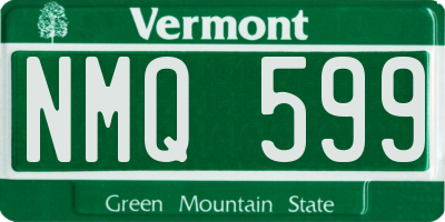 VT license plate NMQ599