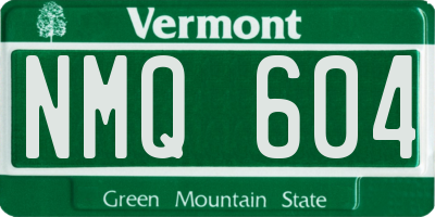 VT license plate NMQ604