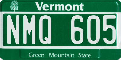 VT license plate NMQ605