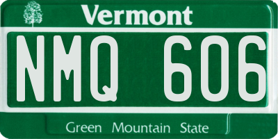 VT license plate NMQ606
