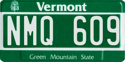 VT license plate NMQ609