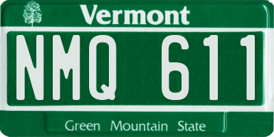 VT license plate NMQ611