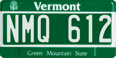 VT license plate NMQ612