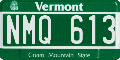 VT license plate NMQ613