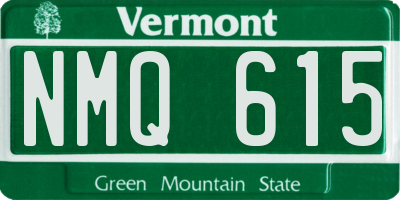 VT license plate NMQ615