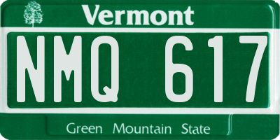 VT license plate NMQ617