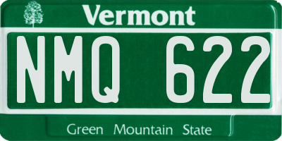 VT license plate NMQ622