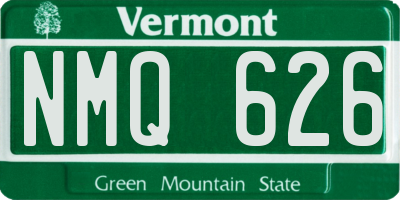 VT license plate NMQ626