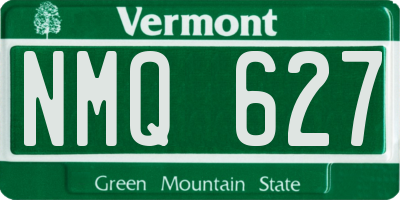 VT license plate NMQ627