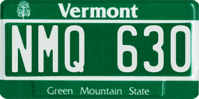 VT license plate NMQ630