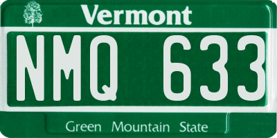 VT license plate NMQ633