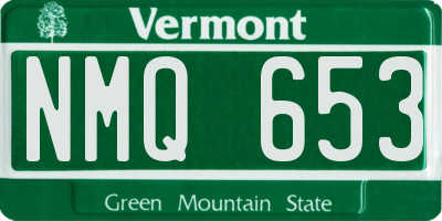 VT license plate NMQ653