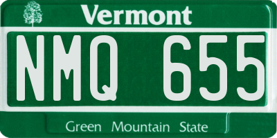 VT license plate NMQ655