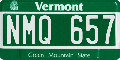 VT license plate NMQ657