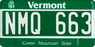VT license plate NMQ663