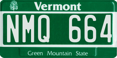 VT license plate NMQ664