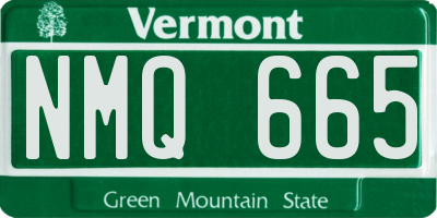 VT license plate NMQ665