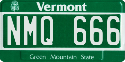 VT license plate NMQ666