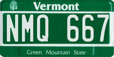 VT license plate NMQ667