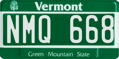 VT license plate NMQ668