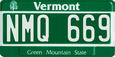 VT license plate NMQ669