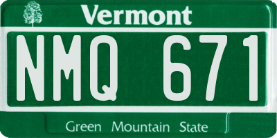 VT license plate NMQ671