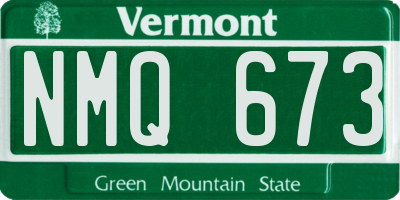 VT license plate NMQ673