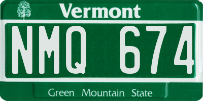 VT license plate NMQ674
