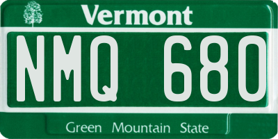 VT license plate NMQ680