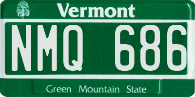 VT license plate NMQ686