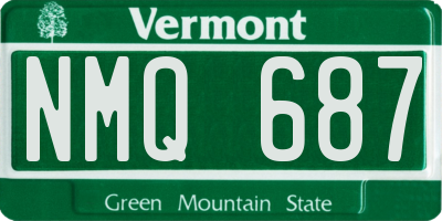 VT license plate NMQ687