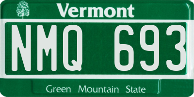 VT license plate NMQ693